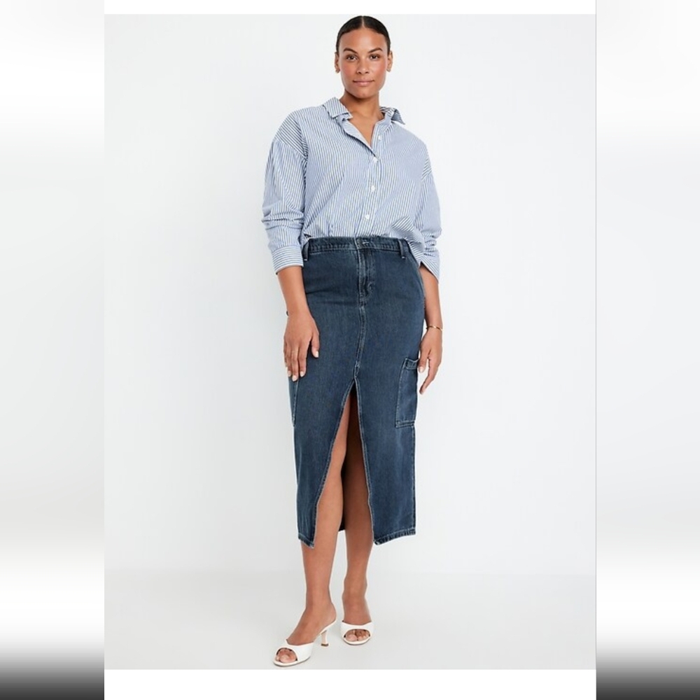 DENIM CARGO SKIRT  OLD NAVY   NWT